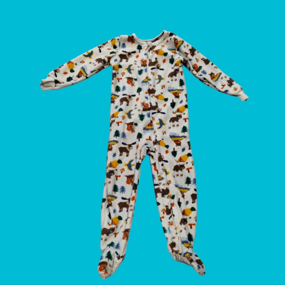 Carter's Woodland Animal Fleece Pajama Footie Sleeper Toddler Boy